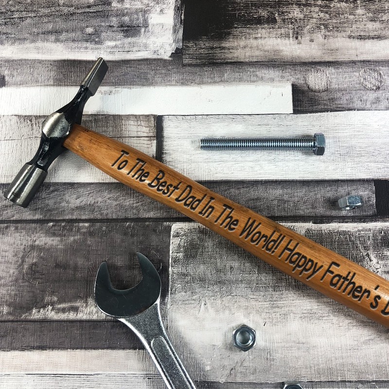 Fathers Day Gift for Dad Engraved Hammer Best Dad Gift