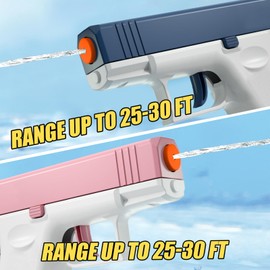 KANKOJO 2 Pack Water Guns Squirt Guns Water Soaker Gun Water Blaster for Summer Long Range Shooting Games Outdoor Toys Water Blaster Pistol for Boys Girl Kids Adults, Pink and Blue, CY001