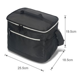 EAGLEMATE BPA Free Insulated Lunch Bag for Adults – Leakproof Thermal Lunch Box Tote with Shoulder Strap, Reusable Soft Cooler for Men Women Work School Picnic Office Travel (Black)