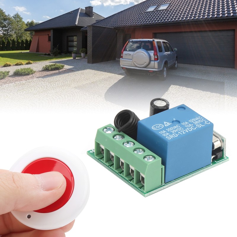 DC12V 433MHz Single Channel Relay Remote Control Wireless Switch Receiver