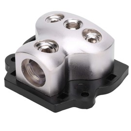 Kadimendium Fuse Holder Distribution Block Practical Car Audio Power Cable Splitter Stereo Amplifier Power / Ground Distribution Block 1 in 3 Out Fuse Holder for Car Boat