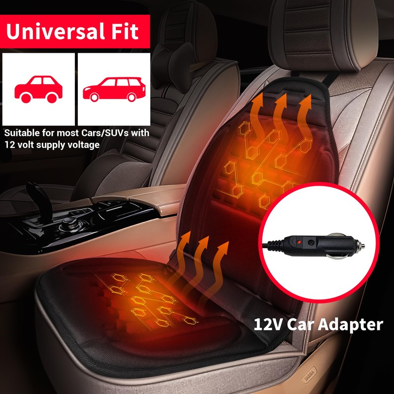 Heated Seat Covers Back Seat Cushion with Heat for Winter