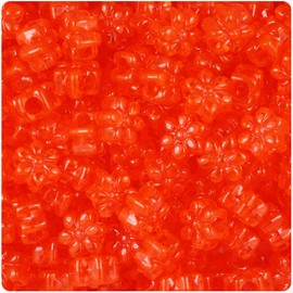 BeadTin Hyacinth Transparent 13mm Flower Pony Beads (250pcs)