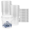 LOYORTY 30PCS 34 oz Plastic Ice Cream Containers, Clear Buckets