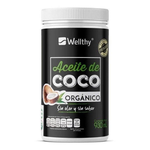 Aceite Orgánico De Coco 930 Ml Wellthy