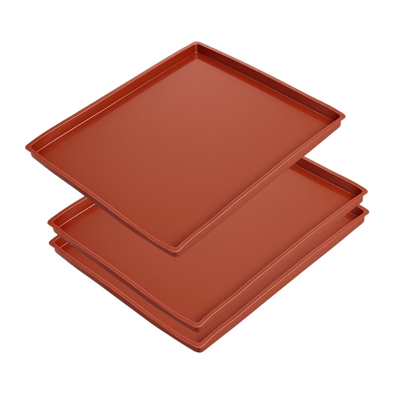 TAICHEUT 10 PCS Silicone Dehydrator Trays, 12 x 10 Inches