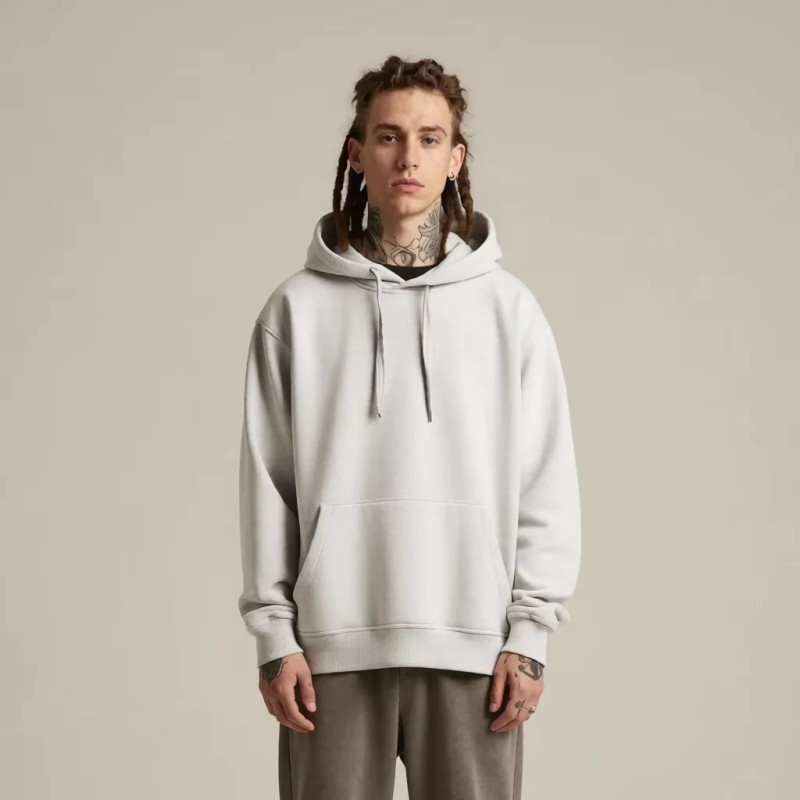 Premium Double Layer Hood Side Pocket Pure Cotton Hooded Sweatshirt