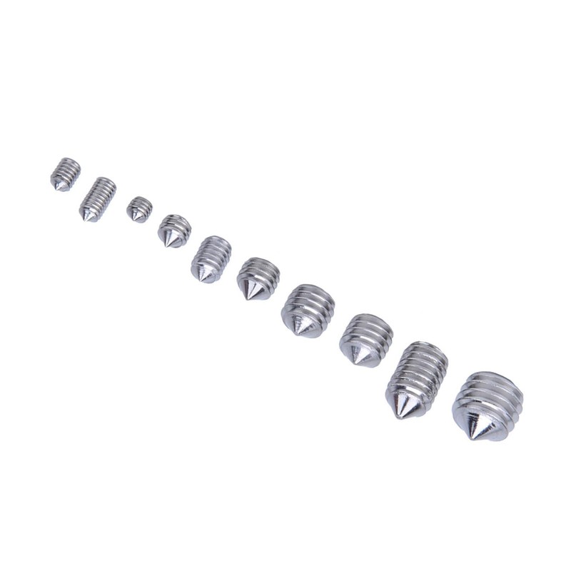 200Pcs Grub Screw Cone Point Hex Socket Stainless Steel for