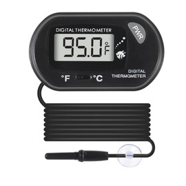 Digital Aquarium Thermometer, Water Thermometer, Fish Tank Thermometer, Reptile Thermometer Fahrenheit/Celsius(℉/℃) LCD Display with Water-Resistant Sensor Probe and Suction Cup