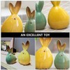 TOYANDONA 2pcs Easter Bunny Rabbit Figurines Ceramic Rabbit Statues Car