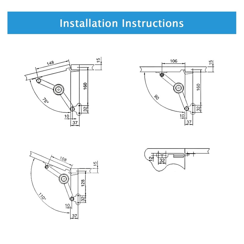 Flap Fitting, Lid Support Hinge Flap Holder Soft Close Lid