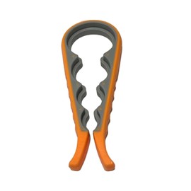 Silicone : Versatile Jar & Bottle Opener with Silicone Grip - Designed for Weak Hands, Seniors, and Low Strength - Effortlessly Removes Stubborn Lids. (Orange)