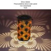 LED Solar Lantern Retro Iron Hollow Portable Warm Light Outdoor