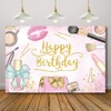 Rarcoirs Makeup Birthday Party Backdrop Pink Beauty Make Up Spa