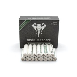 White Elephant 9mm Charcoal Filters (White, 40 Pack)
