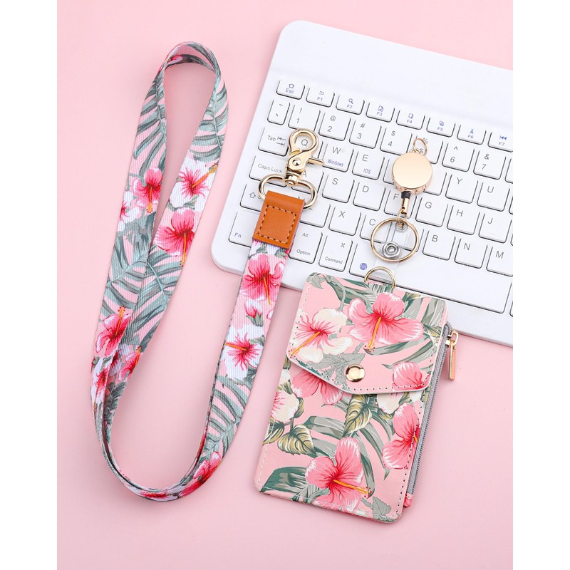 Teskyer ID Card Holder with Strap, Retractable Card Holder with