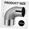 TEHAUX Stainless Steel Elbow Chimney Flue for Wood Stoves Lightweight