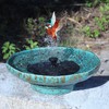 Solar Fountain Ceramic Bird Bath,Bird Bath for Ourside,Outdoor Fountain Bird