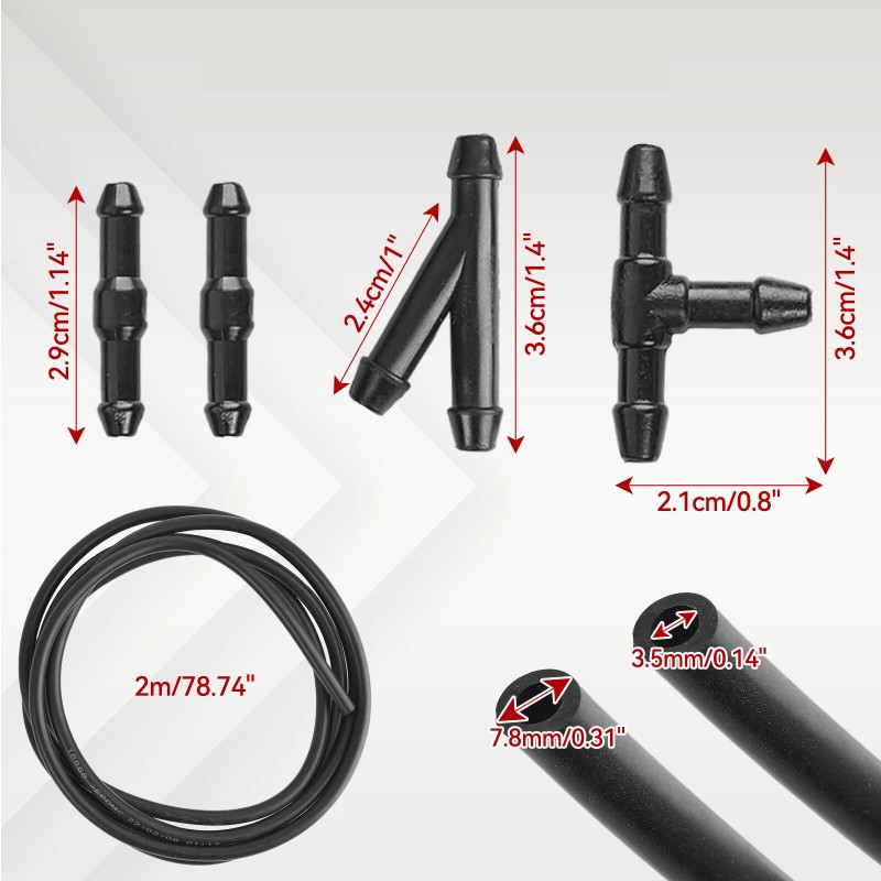 XUKEY Universal Car Windshield Wiper Washer Squirter Nozzle Spray Jet