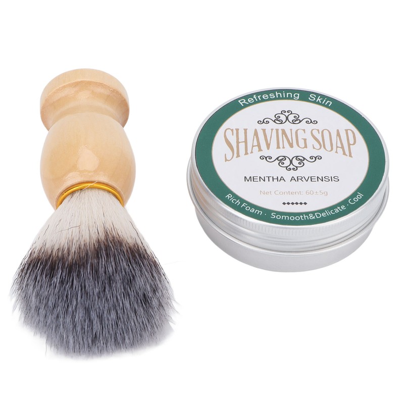 2 Pcs 60g Shaving Soap Mint Fragrance Softening Beard Men's