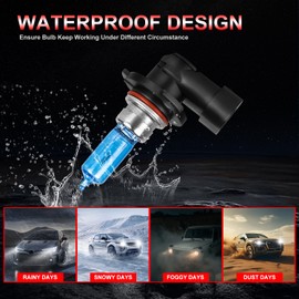 QUAYUB Headlight Bulbs Compatible with Subaru Outback 2000-2004,9005/HB3 High Beam + H1 Low Beam Halogen Headlamp Bulbs,High Performance Halogen Light Bulbs Combo,Plug and Play, 4 Pcs