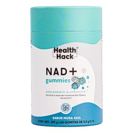 Nad+ Resveratrol Gomitas 60 Gummies Para 1 Mes Health Hack Sabor Mora Azul