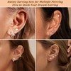 ZELORES 12 Pairs Flat Back Earrings for Women Conch Helix