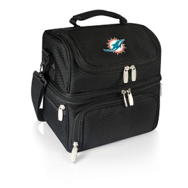 PICNIC TIME Black Miami Dolphins Pranzo Lunch Tote