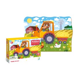 Dodo D300371 Educational Teddy Farmer Puzzle 30 Pieces, Various