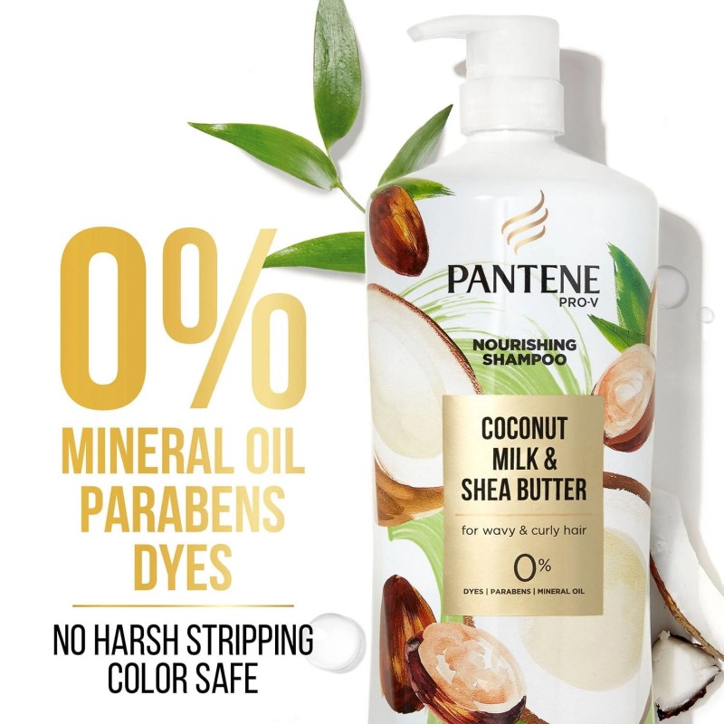 Pantene Pro-V Nourishing Shampoo, Coconut Milk & Shea Butter, 38.2