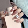 Set of 24 nail tips, 12 different sizes, medium length,