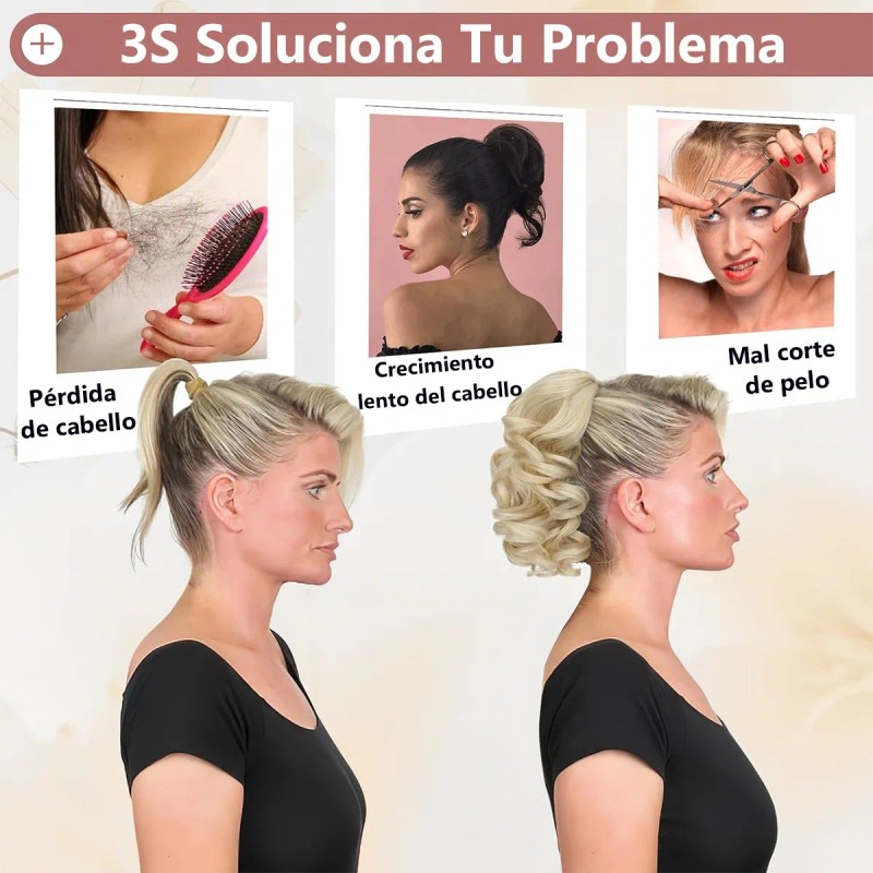 Extensiones De Cabello De Pelo Ondulado Coleta De Cabello