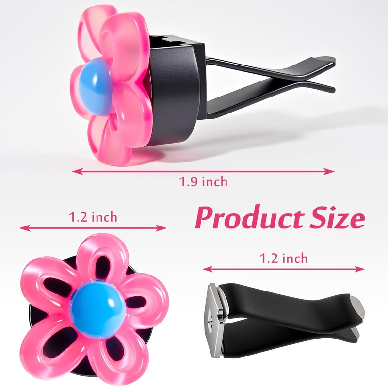 6Pcs Flower Air Vent Clip Car Accessories Air Freshener Dashboard