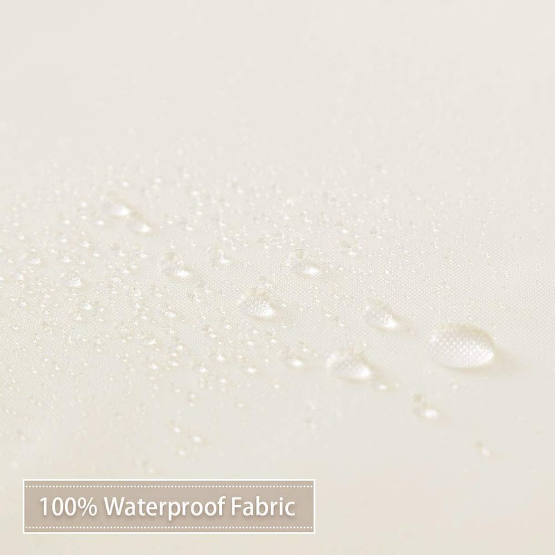 CAROMIO Hotel Quality 100% Waterproof Fabric Shower Curtain Liner with