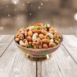 Tarini Gallery Brass Indian Antique Bowl Katori Décor Showpiece for Home Entrance Temple Puja Decoration Festivals Diwali and Gifting (Brass Bowl)