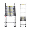 5M/16.5FT Telescoping Ladder with Detachable Hooks,Aluminum Extension Foldable Telescopic Ladder,Portable