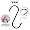GOTRUST Black s-Hooks Hanging Hooks, 18Pcs Stainless Steel S-Shaped Hooks,