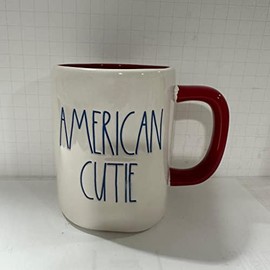 Rae Dunn AMERICAN CUTIE Mug - Fourth of Mug - Ceramic - Dishwasher and Microwave safe