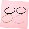 Baluue 4pcs Women's Beaded Headbands Black Navy Hair Accessories for