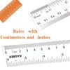 Plastic Rulers, 6 Inch Ruler, Clear Measuring Tool for Student