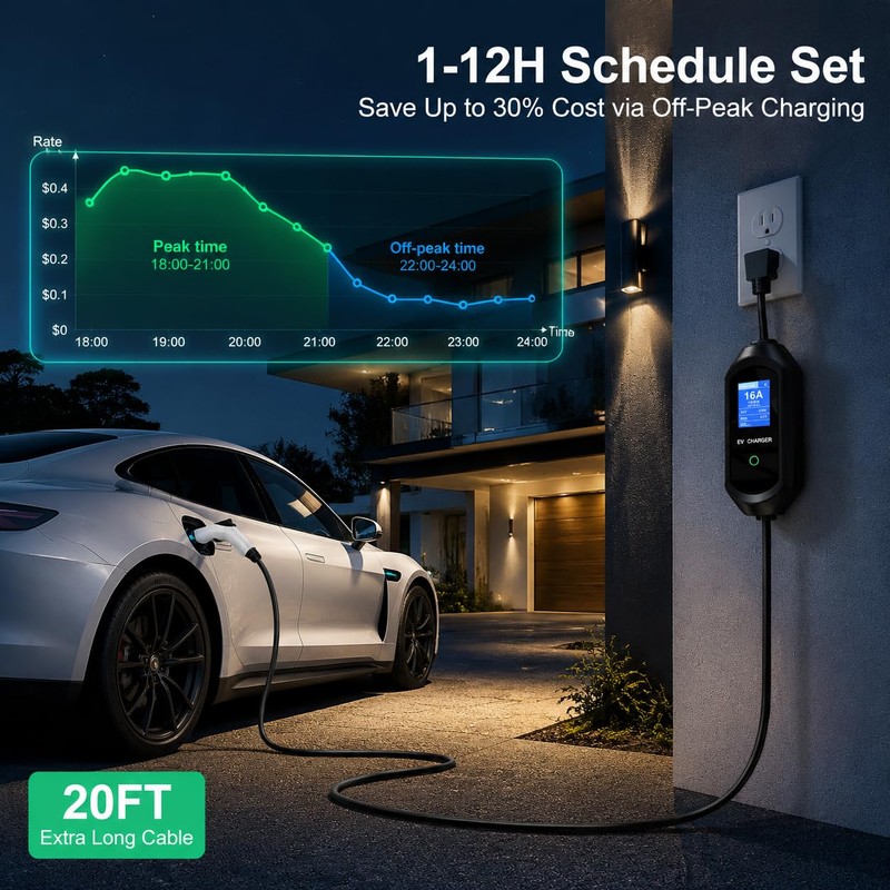 leheyhey Upgraded Level 1 & 2 EV Charger, J1772 Electric