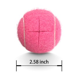 HPWFHPLF 12PCS Precut Tennis Balls for Walkers, Heavy Duty Long Lasting Glide Balls - Precut for Easy Installation, Universal Felt Pads for Walker Legs & Furniture, Floor Protectors (Pink)
