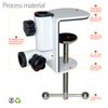 Jhanw Desk C-Clamps with 2 Pieces 1/2" Thread Hole, 2