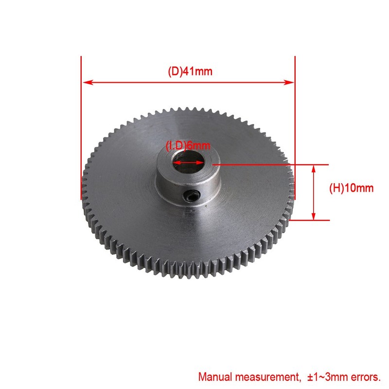 CNBTR Module 0.5 80T Metal Steel Gear 6mm Shaft Hole