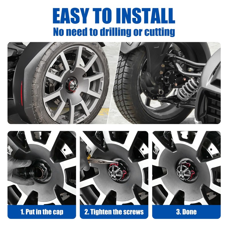 Axle Cap & Wheel Bearing Covers Set for Can-Am Ryker