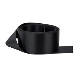 Satin Ribbon. Many Colours - 38mm Wide - 5 Meters (Black)