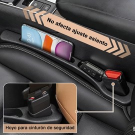 Rellenos de Espacio para Asiento de Coche 2Pzs, Organizador Hueco para Auto, Rellenos Multifuncional Llenar Huecos Entre Asiento y Consola, Car Seat Gap Storage Box Universal para Automóvil SUV Camión