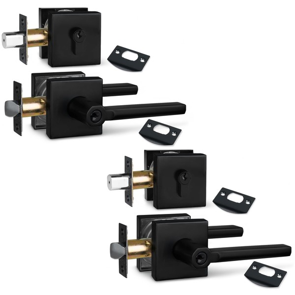 NEWBANG Square Heavy Duty Keyed Entry Combo with deadbolt and