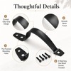 2 Pack Gate Handle Pulls, 10-3/8" Heavy Duty Steel Black