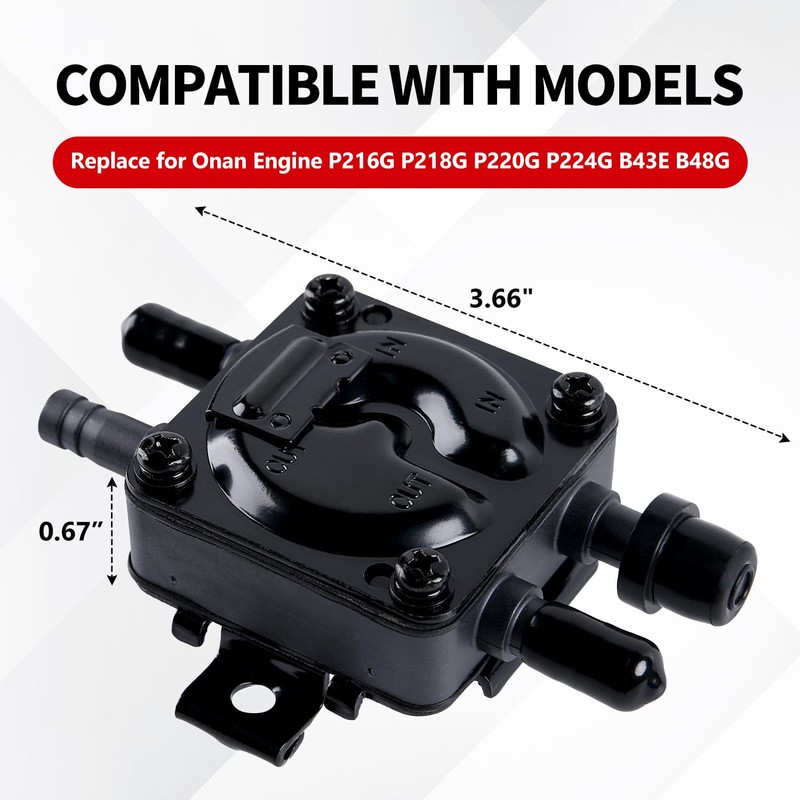 Fuel Pump for Onan Engine P216G P218G P220G P224G B43E